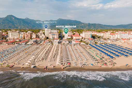 The beach in front of our hotel © Boutique Hotel Medusa