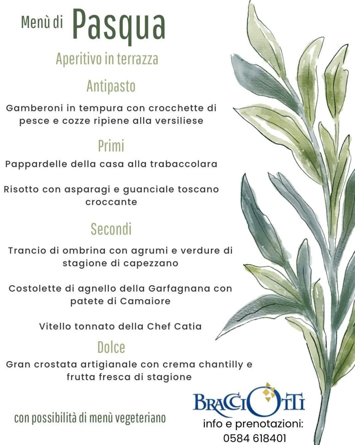 Gran pranzo di pasqua 2026, Hotel Medusa Lido di Camaiore